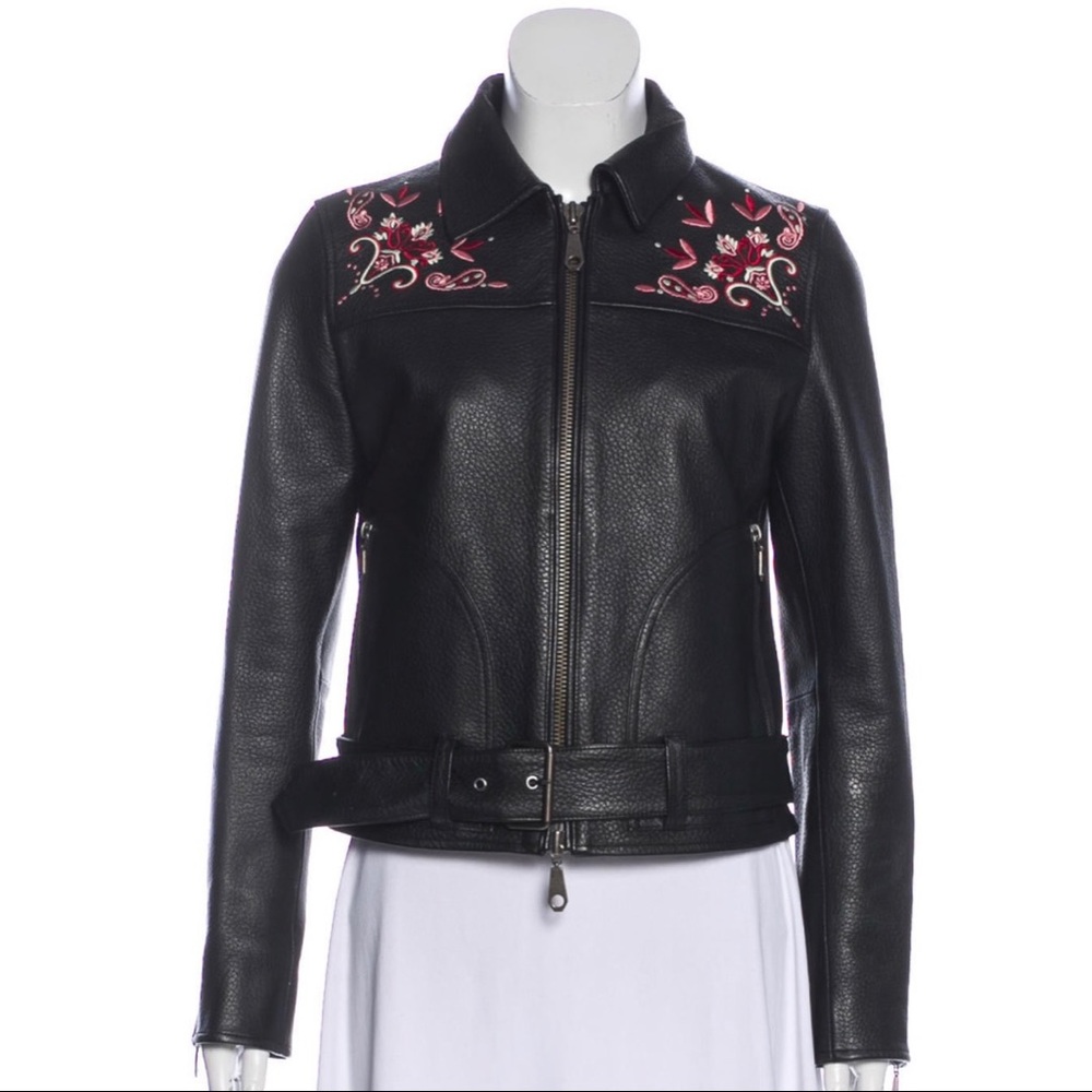 Rebecca Minkoff Black Leather Moto Jacket